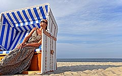 Strandkorb am Ostseestrand